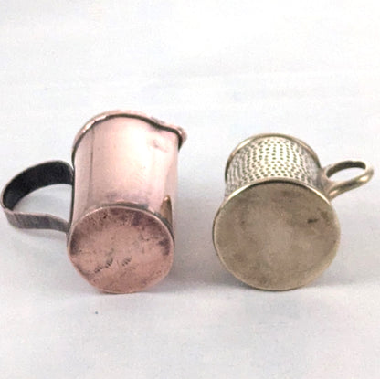 Vintage Miniature Brass and Copper Jugs