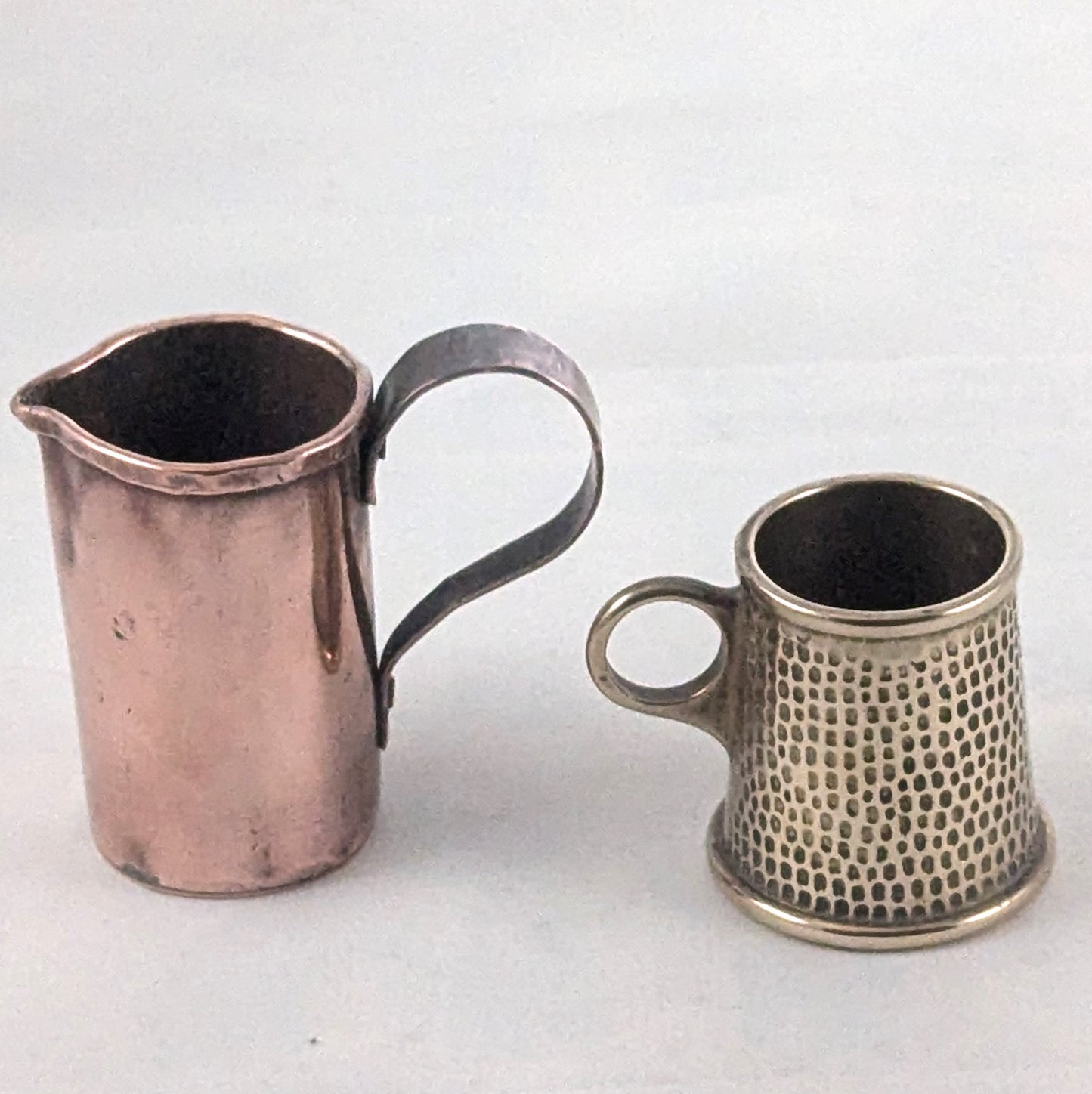 Vintage Miniature Brass and Copper Jugs