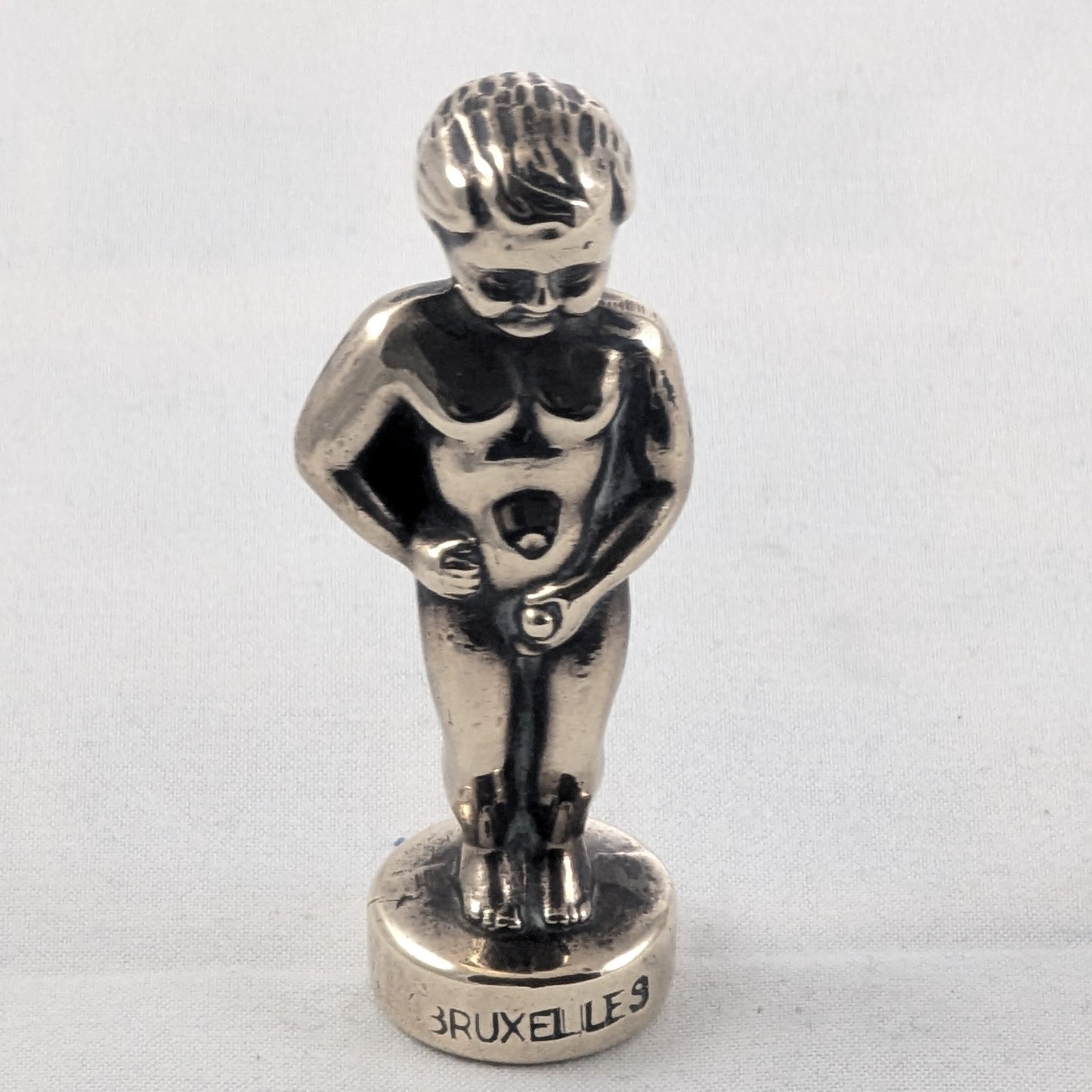 Antique Manneken-Pis Brass Pipe Tamper Cheeky Bruxellois Boy