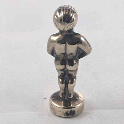 Antique Manneken-Pis Brass Pipe Tamper Cheeky Bruxellois Boy