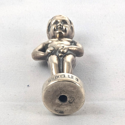 Antique Manneken-Pis Brass Pipe Tamper Cheeky Bruxellois Boy