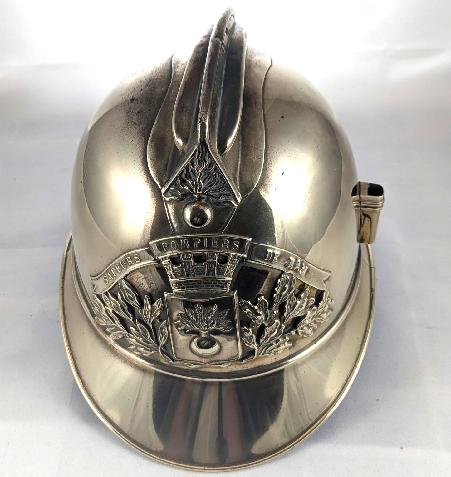 French Sapeurs Pompiers De Ham Fireman's Helmet with Plume