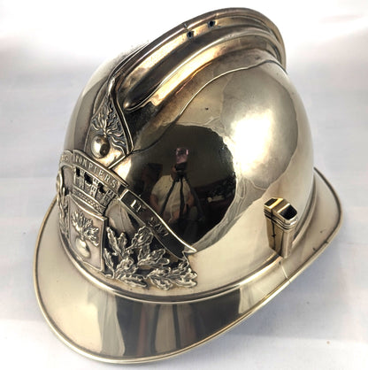 French Sapeurs Pompiers De Ham Fireman's Helmet with Plume