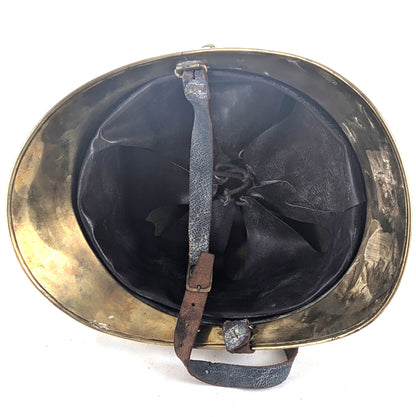 French Sapeurs Pompiers De Ham Fireman's Helmet with Plume